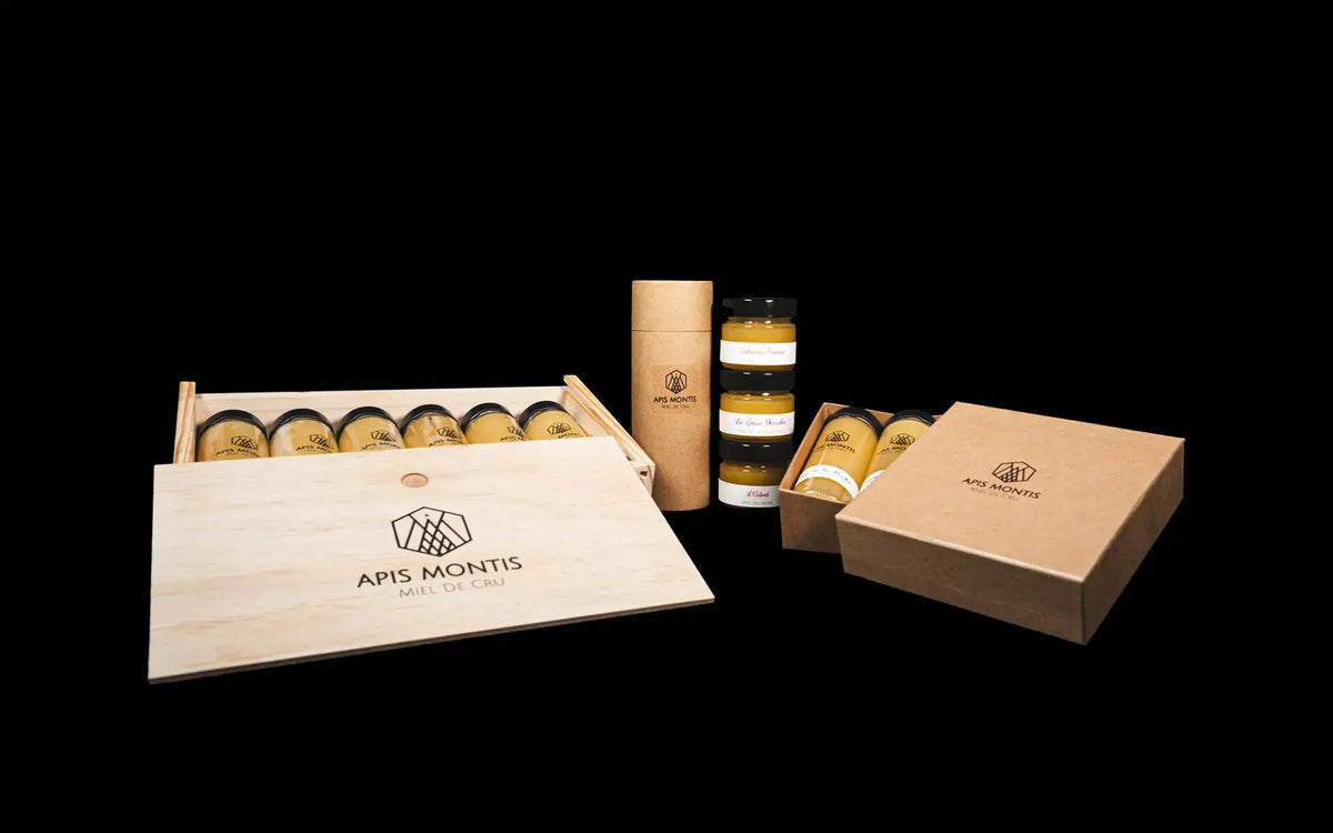 les coffrets cadeaux de miel apis montis